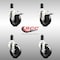 Service Caster 4 Inch 316SS Soft Rubber Swivel 1-1/4 Inch Stem Caster Lock Brake SCC, 2PK SCC-SS316TTLEX20S414-SRS-2-S-2-114 - alternate 2